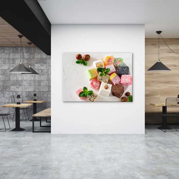 Renkli Lokumlar Temalı Kanvas Duvar Tablosu – 12158