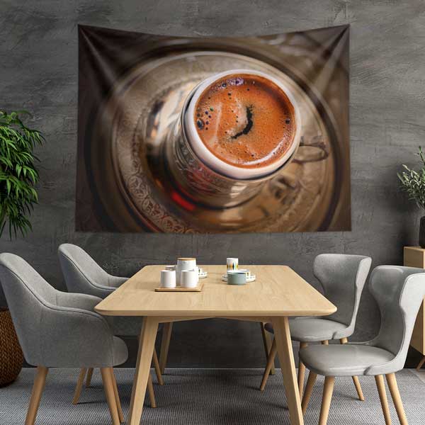 Otantik Türk Kahvesi Temalı Duvar Örtüsü 12563