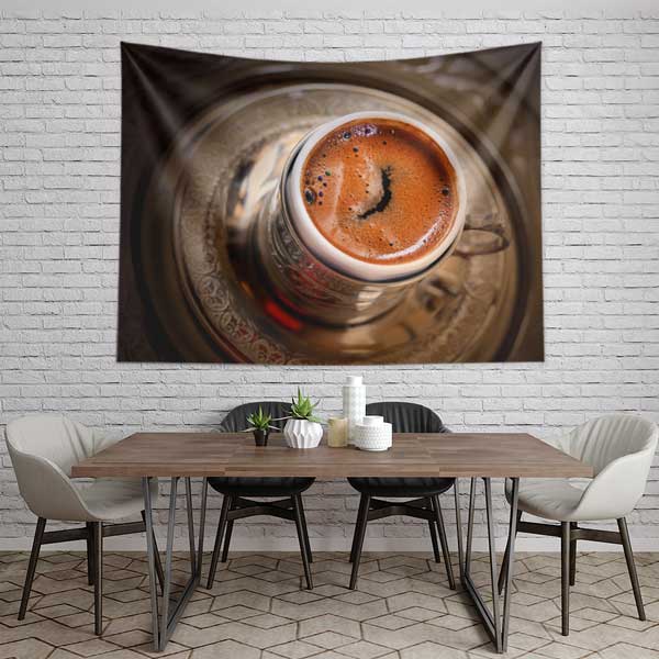 Otantik Türk Kahvesi Temalı Duvar Örtüsü 12563