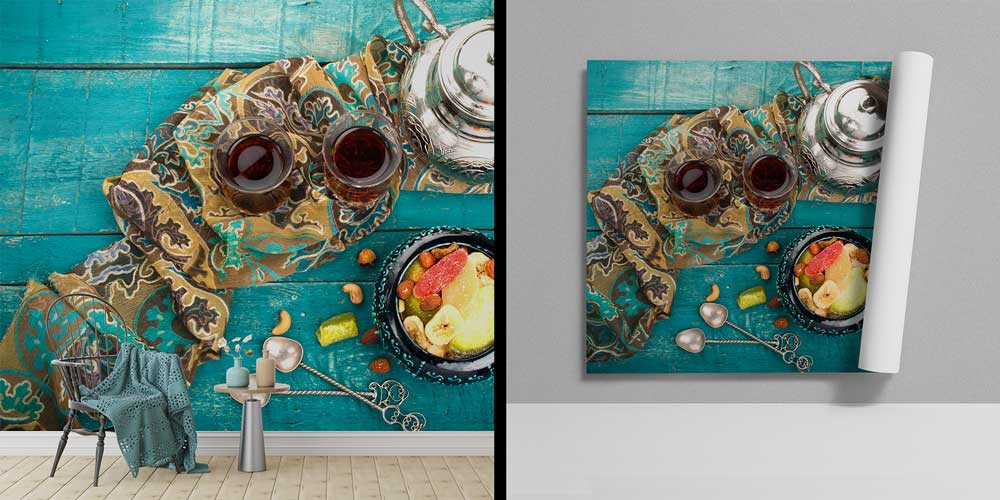 Çay ve Kuru Meyve Sunumlu Anadolu Mutfağı Duvar Kağıdı 12389