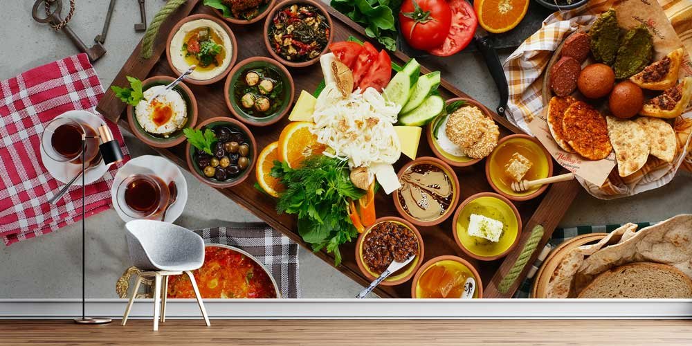 Anadolu Mutfağı Kahvaltı Konseptli Duvar Kağıdı 12394