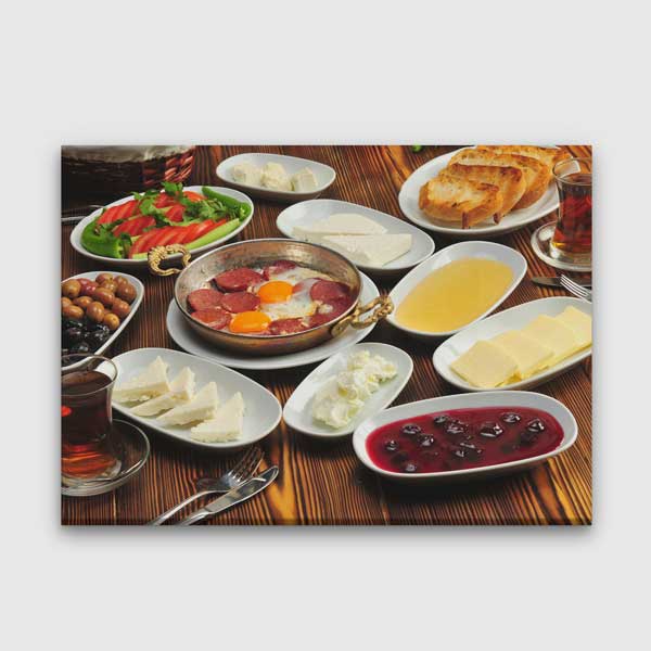 kahvalti-duvar-tablolar-12175-00 Kahvaltı Sofrası Anadolu Mutfağı Duvar Tablosu – 12175