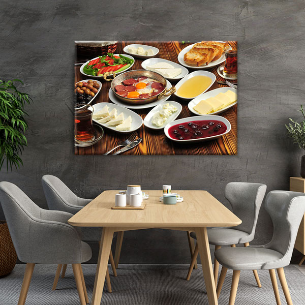 kahvalti-duvar-tablolar-12175-01 Kahvaltı Sofrası Anadolu Mutfağı Duvar Tablosu – 12175