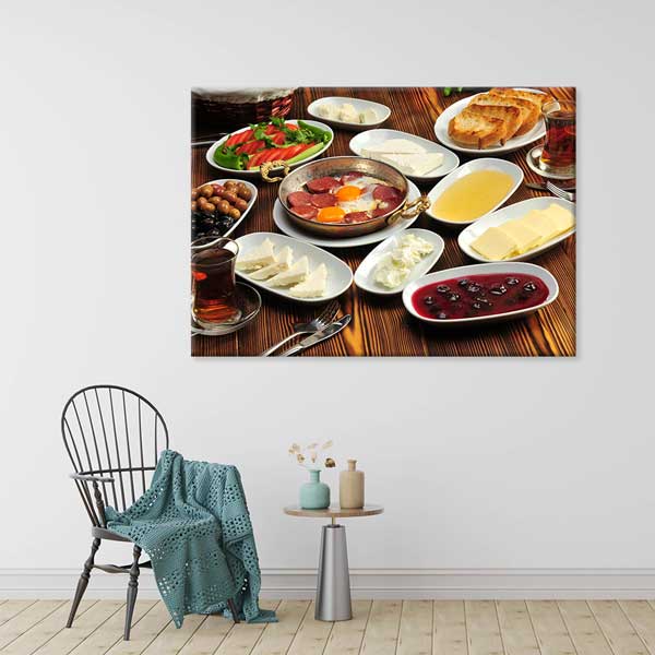 kahvalti-duvar-tablolar-12175-03 Kahvaltı Sofrası Anadolu Mutfağı Duvar Tablosu – 12175