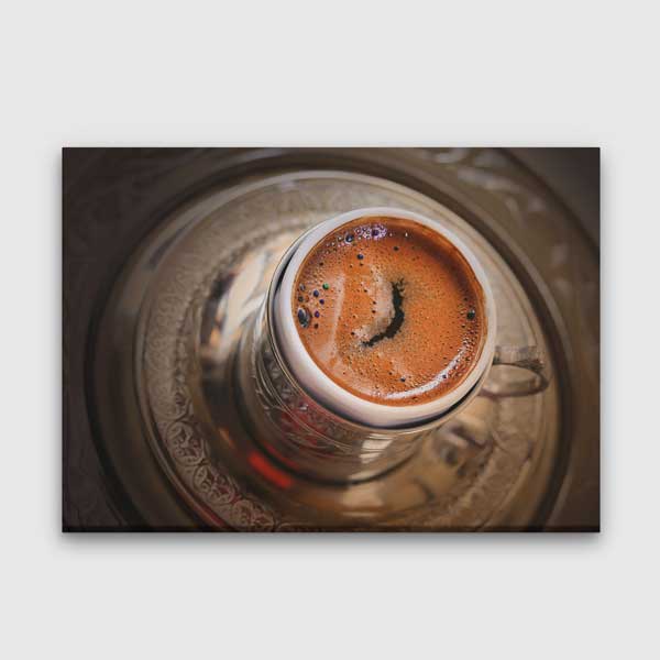kahve-duvar-tablosu-12156-00 Türk Kahvesi Temalı Kanvas Duvar Tablosu – 12156