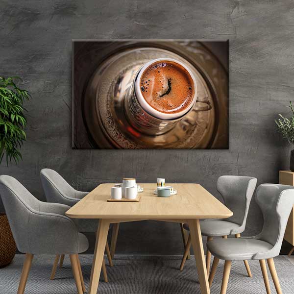 Türk Kahvesi Temalı Kanvas Duvar Tablosu – 12156