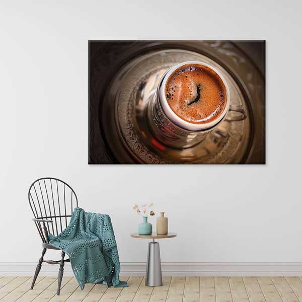Türk Kahvesi Temalı Kanvas Duvar Tablosu – 12156