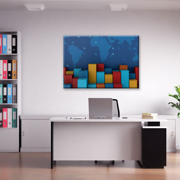 kanvas-duvar-dekor-tablo-5330-04 Küresel Ticaret ve Lojistik Konteyner Temalı Kanvas Duvar Tablosu – 5330