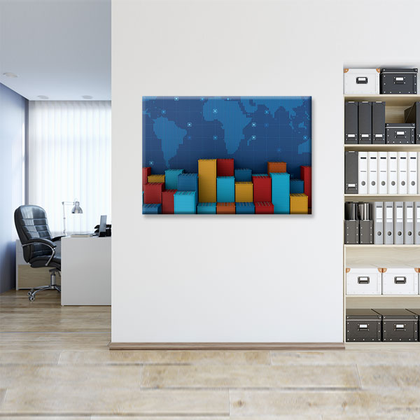 kanvas-duvar-dekor-tablo-5330-05 Küresel Ticaret ve Lojistik Konteyner Temalı Kanvas Duvar Tablosu – 5330