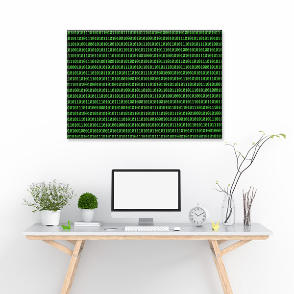 Binary Code Temalı Teknoloji Ofis Kanvas Tablo – 5365