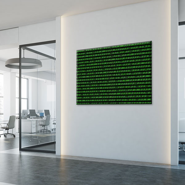 Binary Code Temalı Teknoloji Ofis Kanvas Tablo – 5365