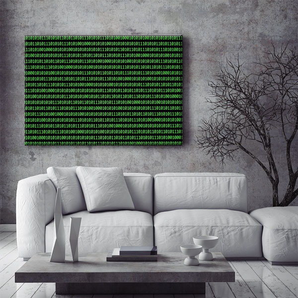 Binary Code Temalı Teknoloji Ofis Kanvas Tablo – 5365