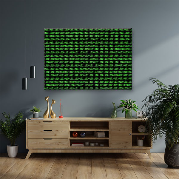 Binary Code Temalı Teknoloji Ofis Kanvas Tablo – 5365
