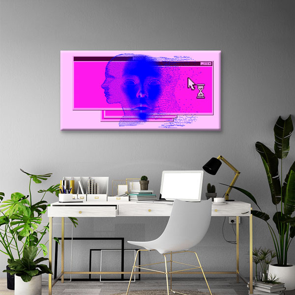 Dijital Kimlik ve Teknoloji Temalı Modern Kanvas Tablo – 5377