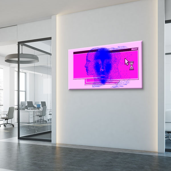 Dijital Kimlik ve Teknoloji Temalı Modern Kanvas Tablo – 5377