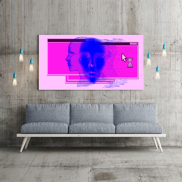 Dijital Kimlik ve Teknoloji Temalı Modern Kanvas Tablo – 5377