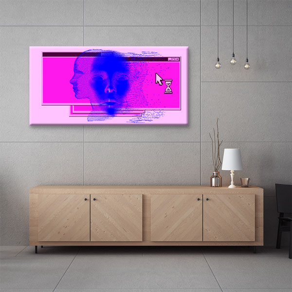 Dijital Kimlik ve Teknoloji Temalı Modern Kanvas Tablo – 5377