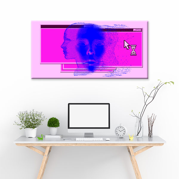 Dijital Kimlik ve Teknoloji Temalı Modern Kanvas Tablo – 5377