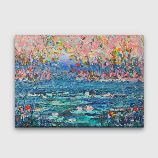 Soyut Doğa ve Su Yüzeyi Desenli Kanvas Tablo 4218