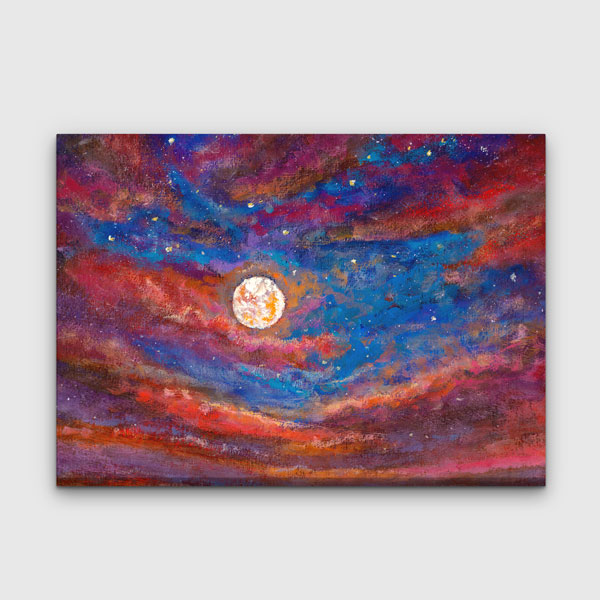 Soyut Kozmik Gece Gökyüzü Kanvas Tablo 4315