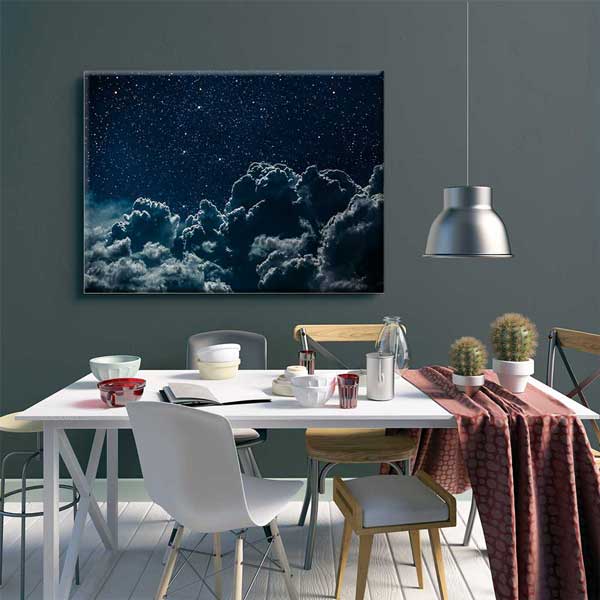 Yıldızlı Gece Gökyüzü Kanvas Tablo 4316