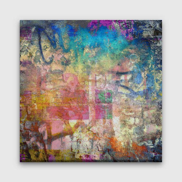 Dokulu Renk Katmanları Soyut Kanvas Tablo 5003