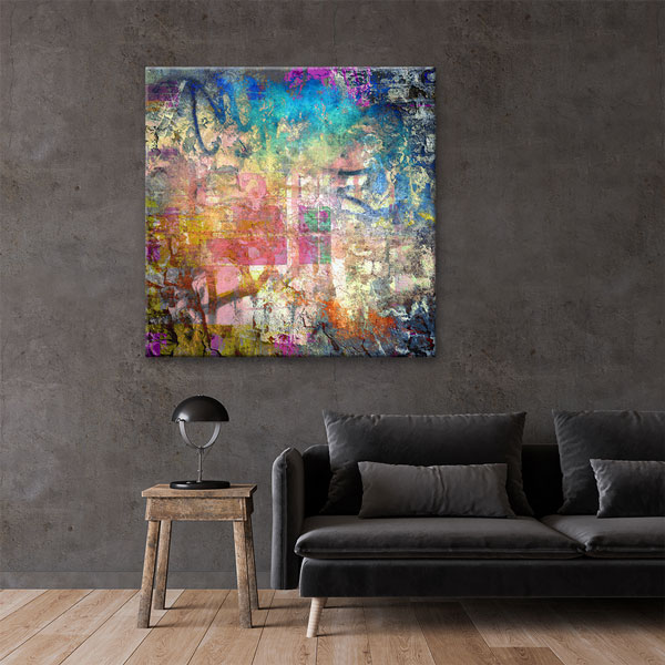 Dokulu Renk Katmanları Soyut Kanvas Tablo 5003