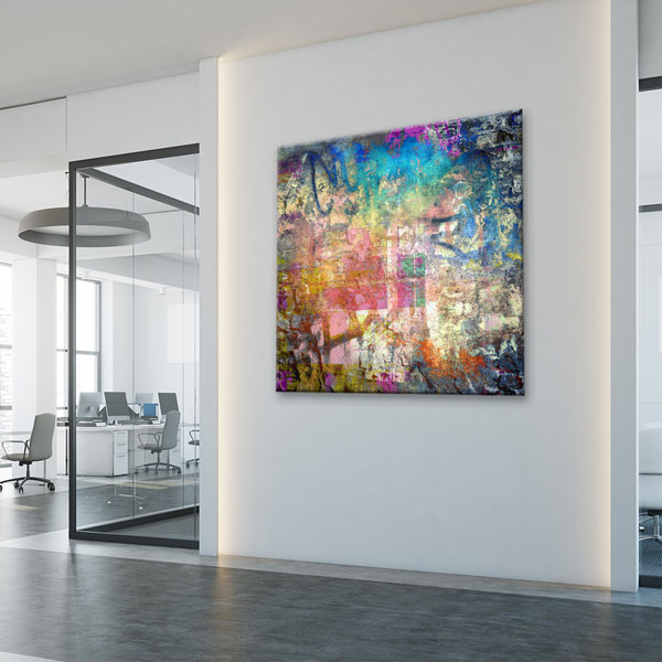 Dokulu Renk Katmanları Soyut Kanvas Tablo 5003
