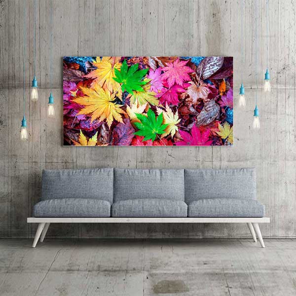 Renkli Sonbahar Yaprakları Temalı Kanvas Tablo 4239