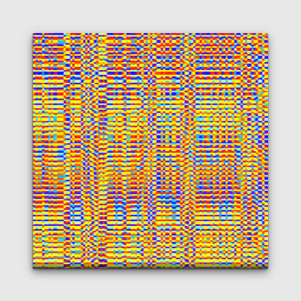 Renkli Piksel Desenli Soyut Sanat Kanvas Tablo 4133