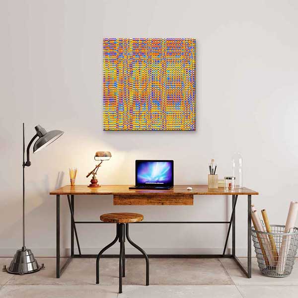 Renkli Piksel Desenli Soyut Sanat Kanvas Tablo 4133