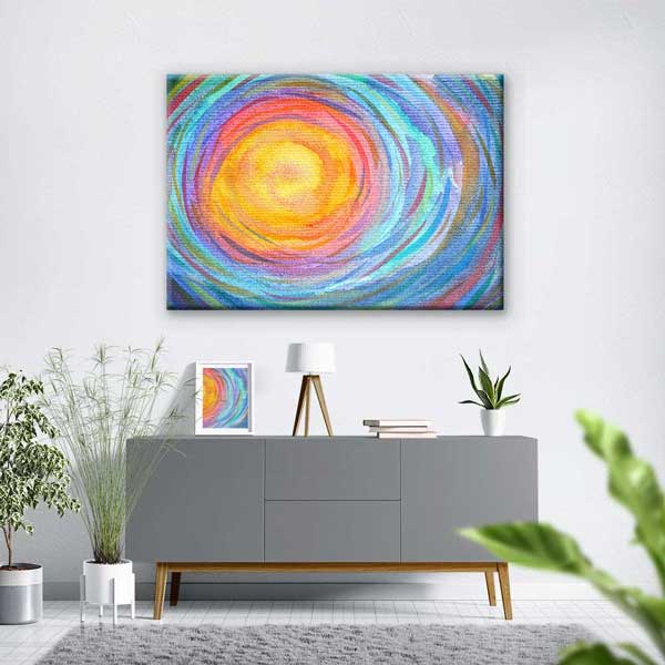 Güneş Işığı Kozmik Döngü Kanvas Tablo 4310