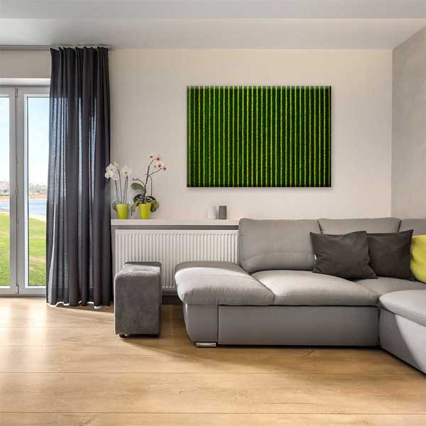 Yeşil Tarla Sıraları Manzarası Kanvas Tablo 4680