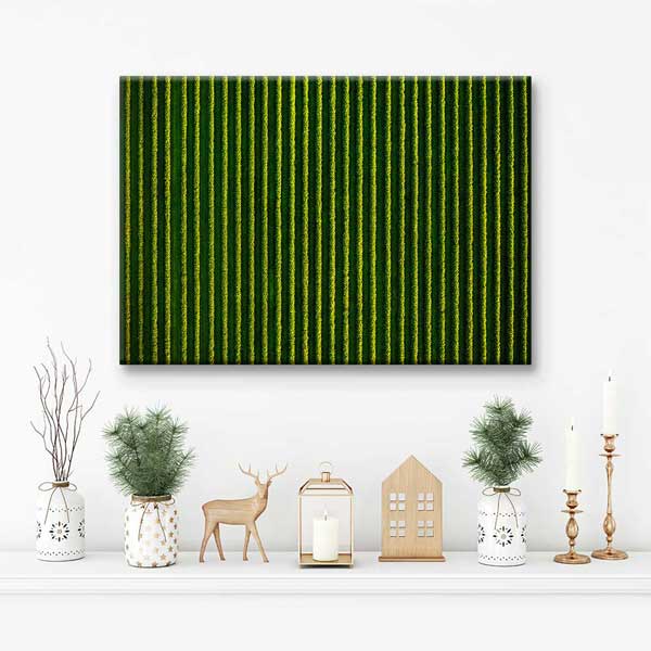 Yeşil Tarla Sıraları Manzarası Kanvas Tablo 4680