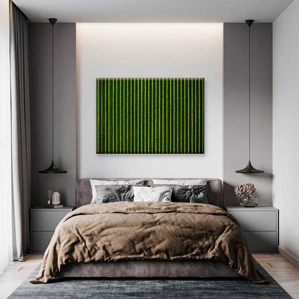 Yeşil Tarla Sıraları Manzarası Kanvas Tablo 4680