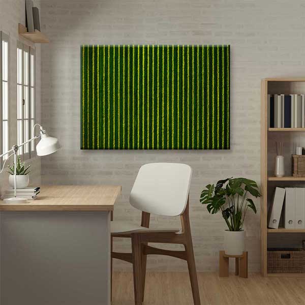Yeşil Tarla Sıraları Manzarası Kanvas Tablo 4680