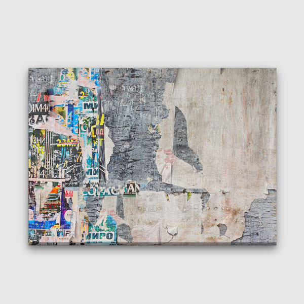 Yırtık Afiş Dokulu Grafiti Kanvas Tablo 4988