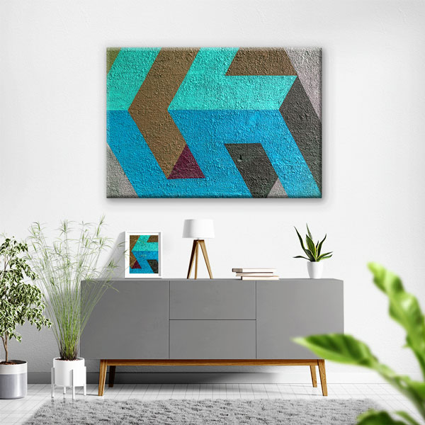 kanvas-tablolar-4991-01 Geometrik Ok Formları Grafiti Kanvas Tablo 4991