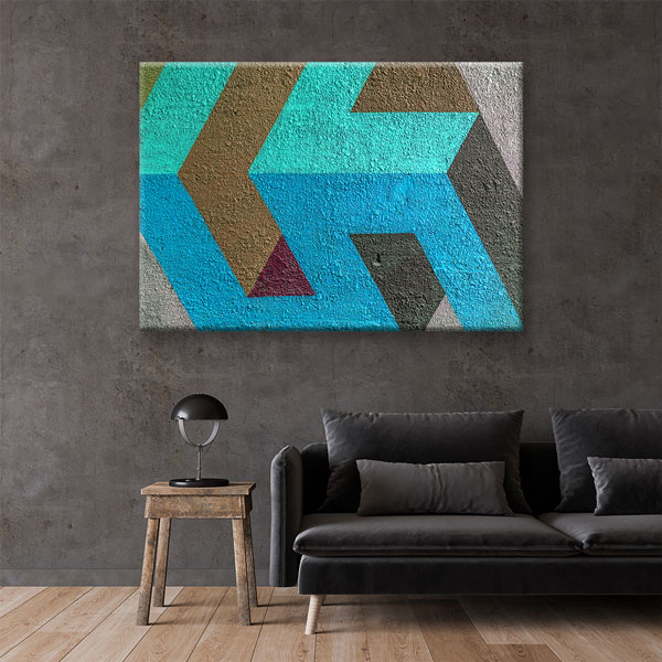 kanvas-tablolar-4991-02 Geometrik Ok Formları Grafiti Kanvas Tablo 4991