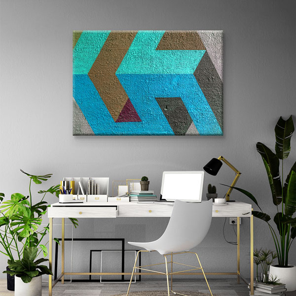 kanvas-tablolar-4991-03 Geometrik Ok Formları Grafiti Kanvas Tablo 4991