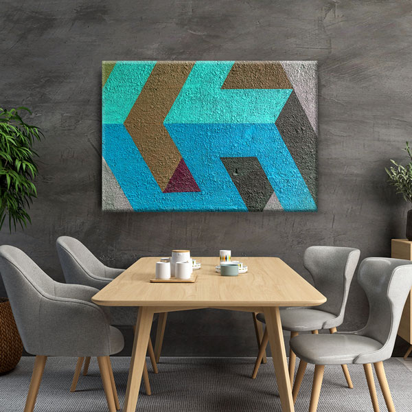 kanvas-tablolar-4991-04 Geometrik Ok Formları Grafiti Kanvas Tablo 4991