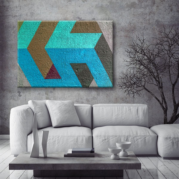 kanvas-tablolar-4991-05 Geometrik Ok Formları Grafiti Kanvas Tablo 4991