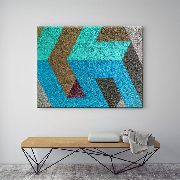 kanvas-tablolar-4991-06 Geometrik Ok Formları Grafiti Kanvas Tablo 4991