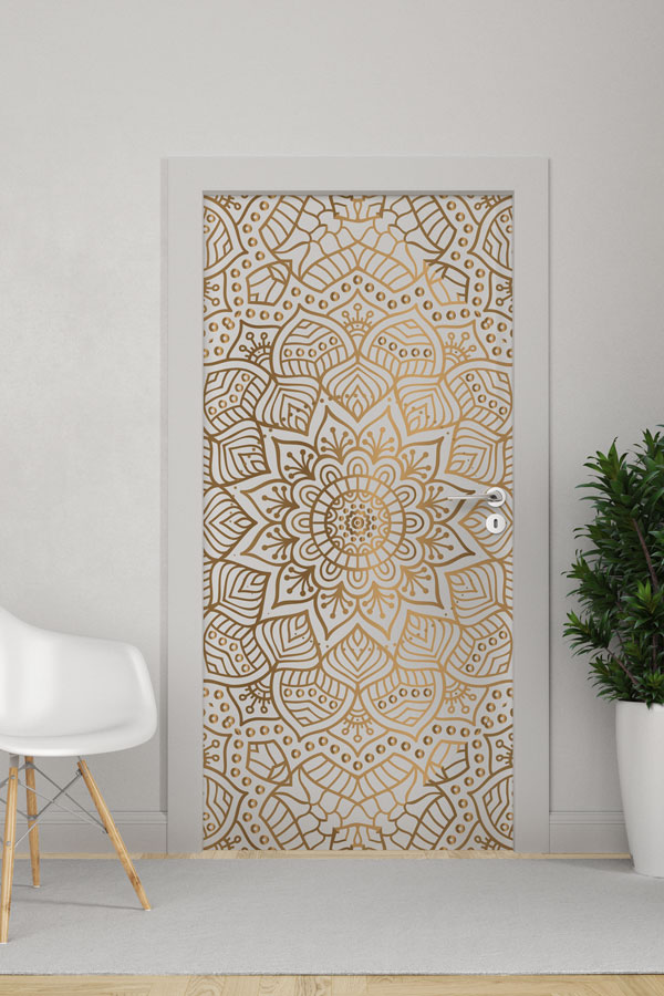 Lüks Altın Mandala Kapı Giydirme 9521