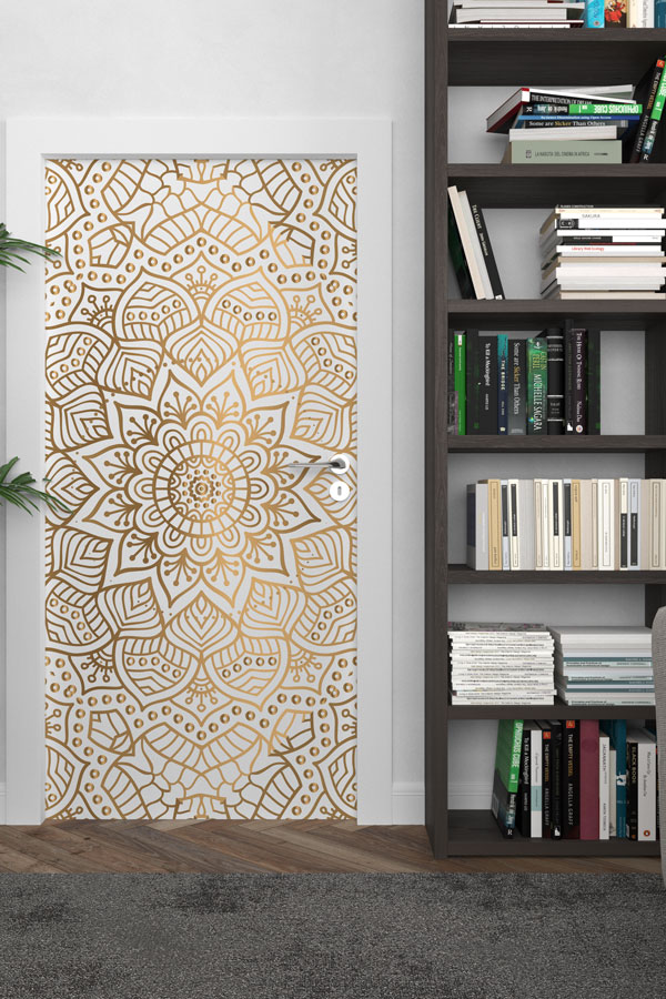 Lüks Altın Mandala Kapı Giydirme 9521