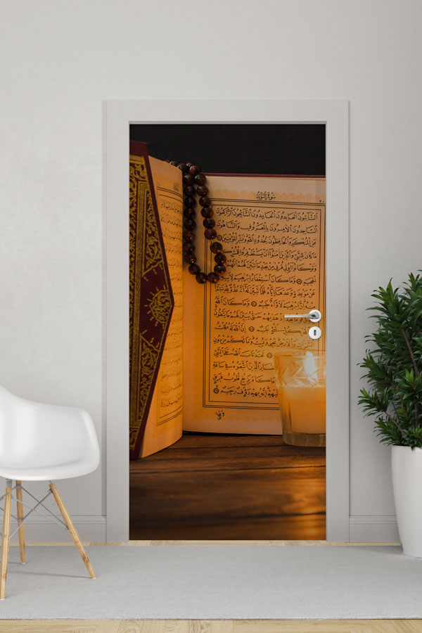 Kur’an-ı Kerim Temalı Kapı Giydirme Dekoratif Baskı 9535