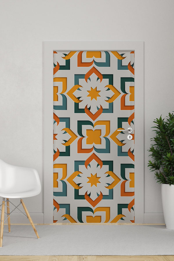 Dekoratif Mandala Kapı Giydirme 9518