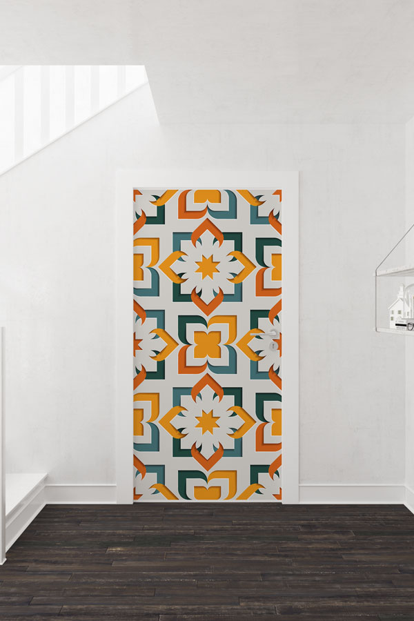 Dekoratif Mandala Kapı Giydirme 9518