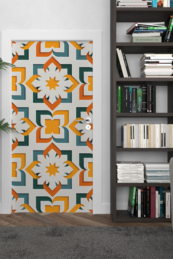 Dekoratif Mandala Kapı Giydirme 9518