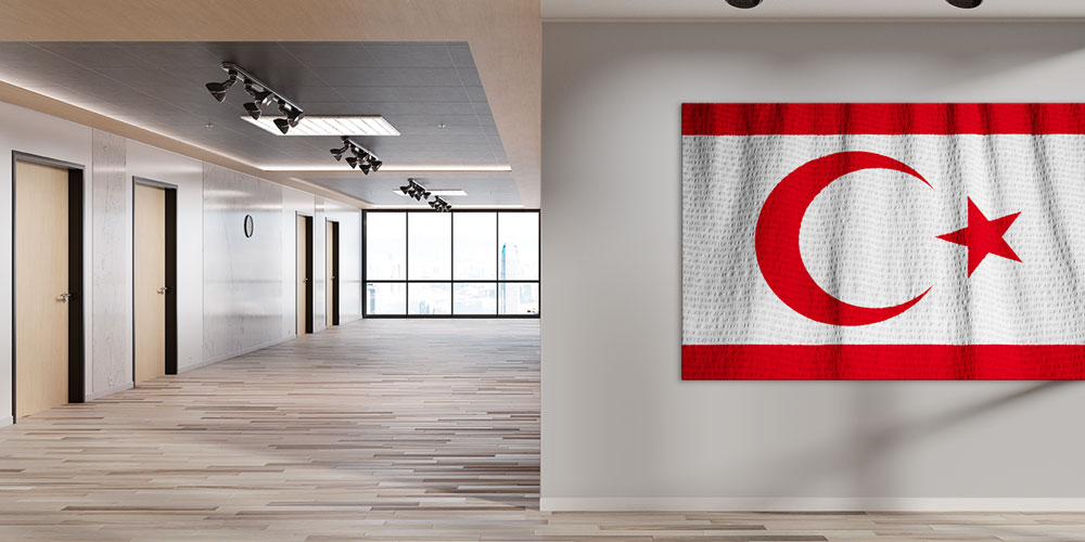 Kıbrıs Türk Bayrağı Duvar Dekoru Büyük Ebatlı Dekoratif Baskı 7865